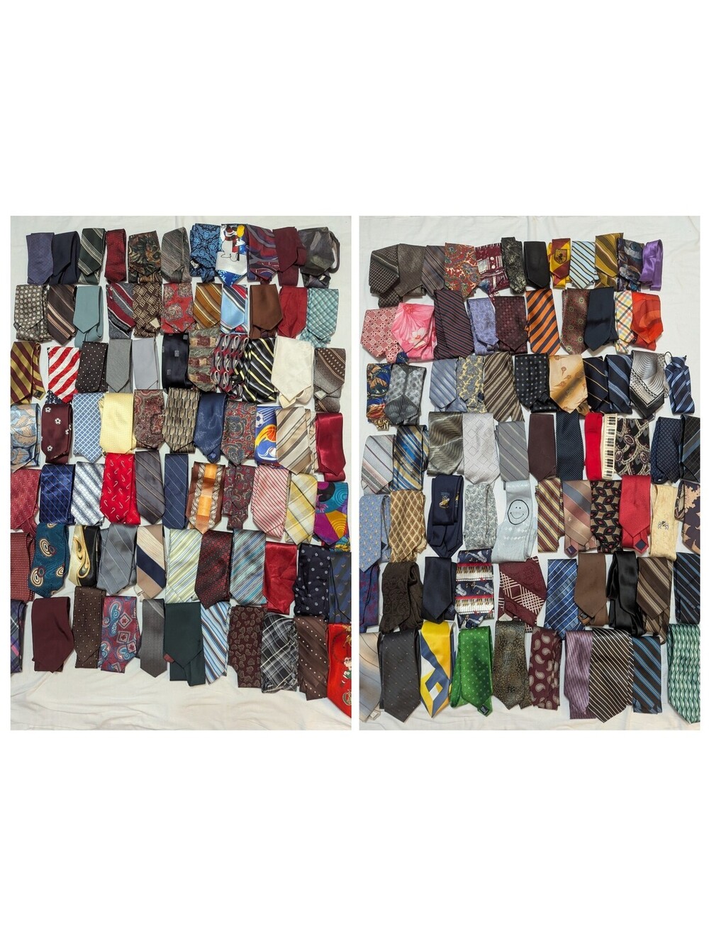 Large Lot of 150 Mens Neckties Ties for Wear Or Crafts Various Brands Colors